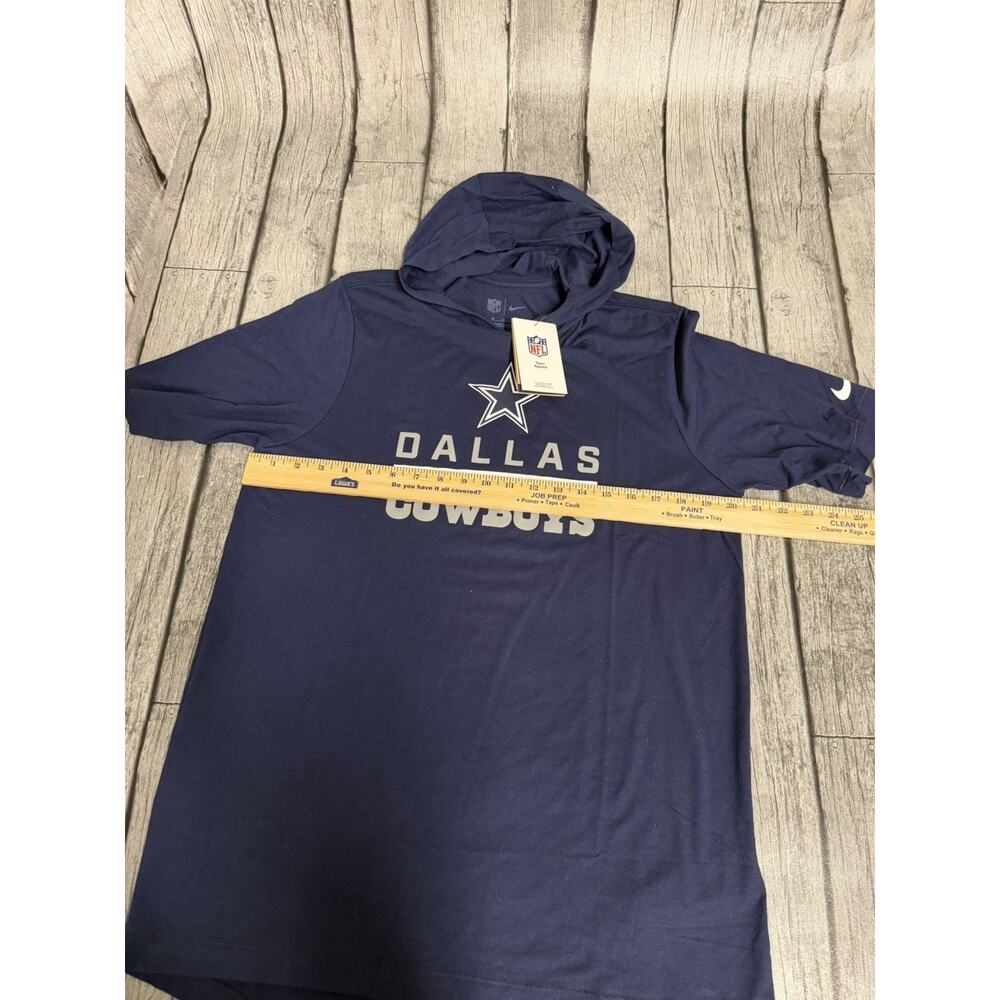 NWT Men's Nike Navy Dallas Cowboys Lockup Tri-Blend Hoodie T-Shirt Medium Tee M - Picture 7 of 9